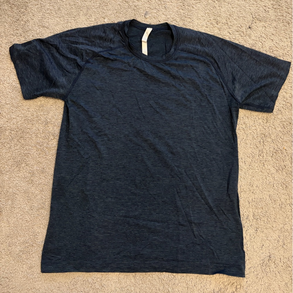 Lululemon Blue Metal Vent Tech Short Sleeve Tee